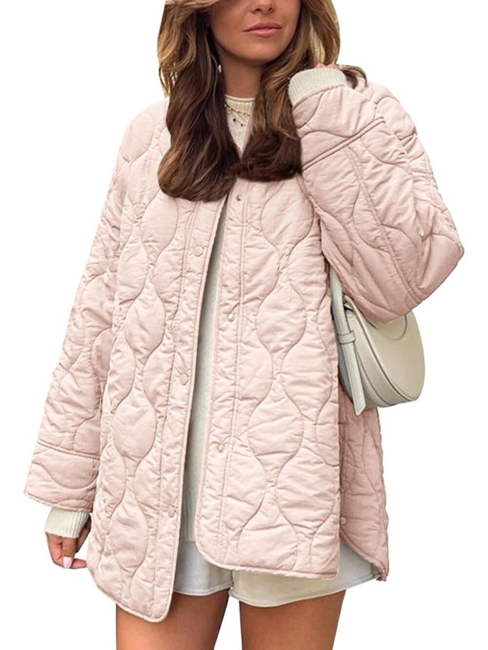 Lightweight Oversized Puffer Jacket for Women | Quilted Coat with Pockets
